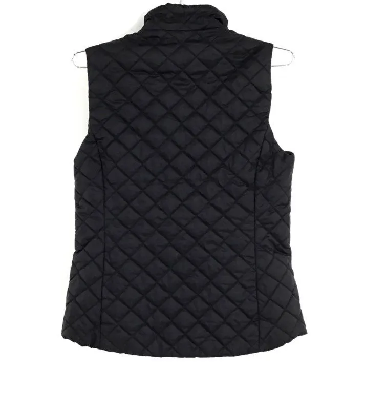 Banana Republic Women's Black Purple Full Zip Puffer Vest - Size XS Lot Of 2