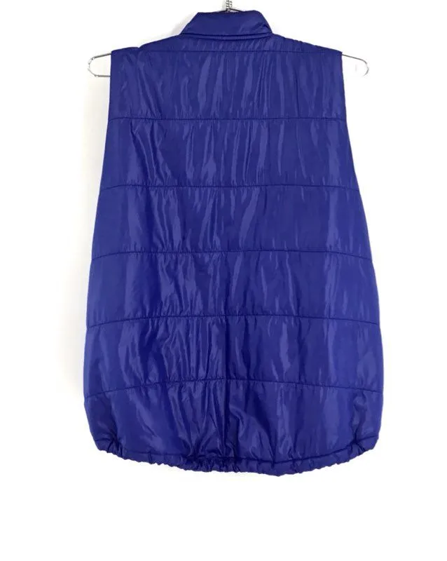 Banana Republic Women's Black Purple Full Zip Puffer Vest - Size XS Lot Of 2