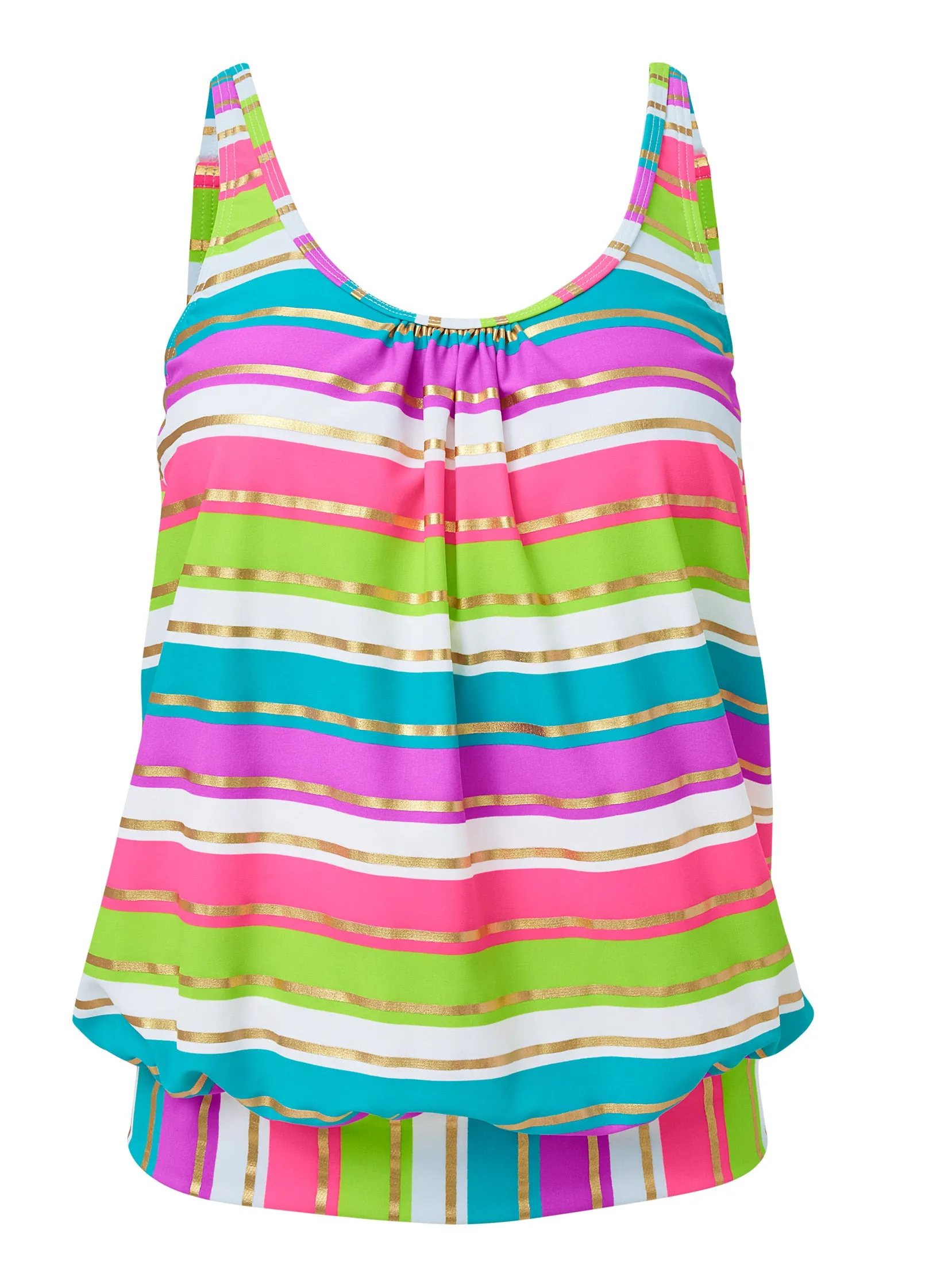 Blouson Tankini Top - Sun Setting