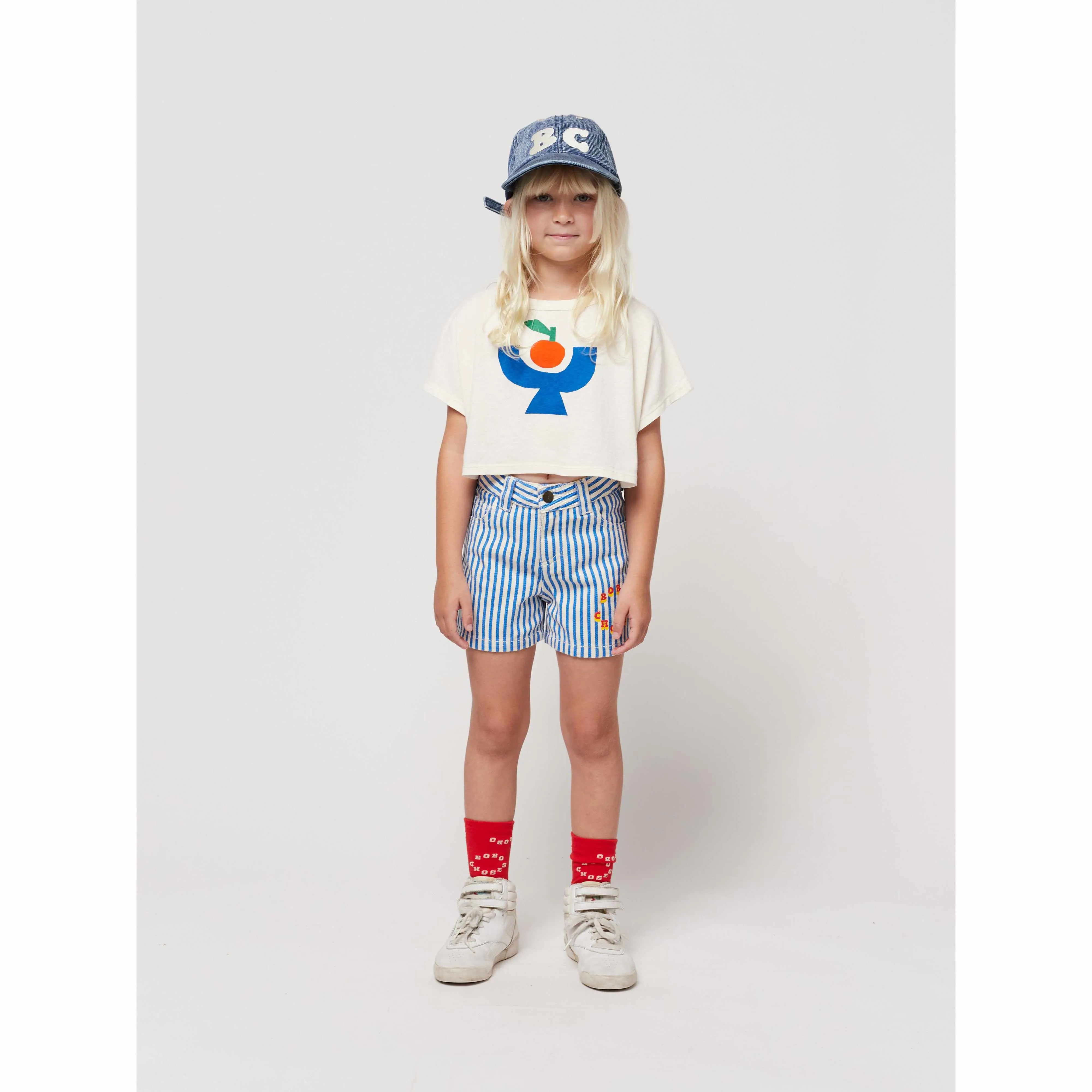Bobo Choses - Bobo Choses Circle stripes woven shorts