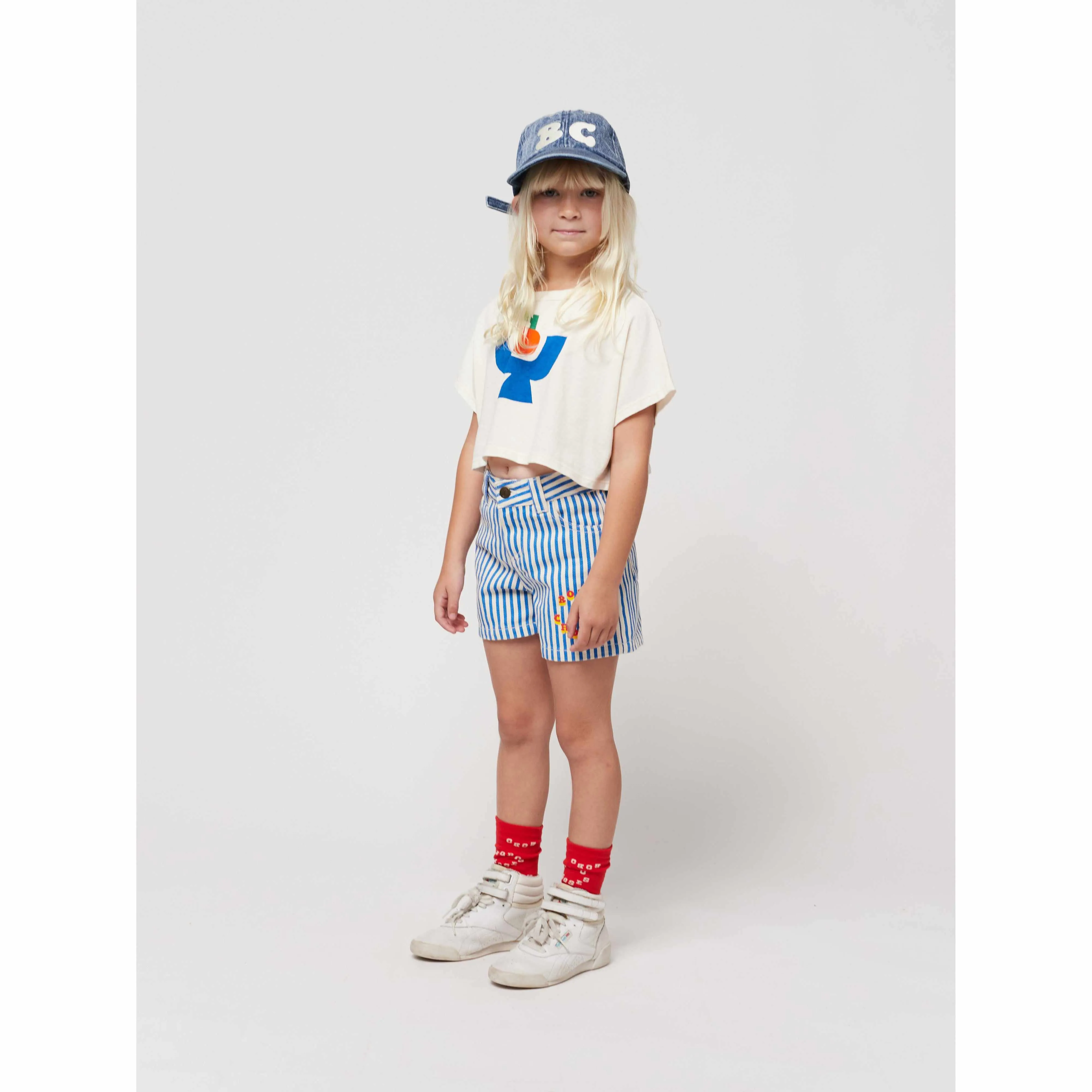 Bobo Choses - Bobo Choses Circle stripes woven shorts