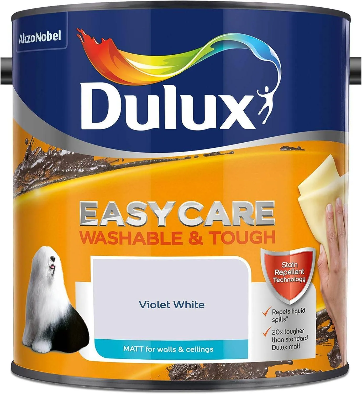 Dulux Easycare Matt Emulsion 2.5L - Violet White
