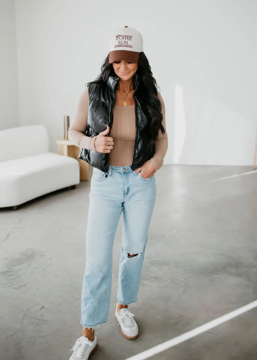 Evia Faux Leather Vest