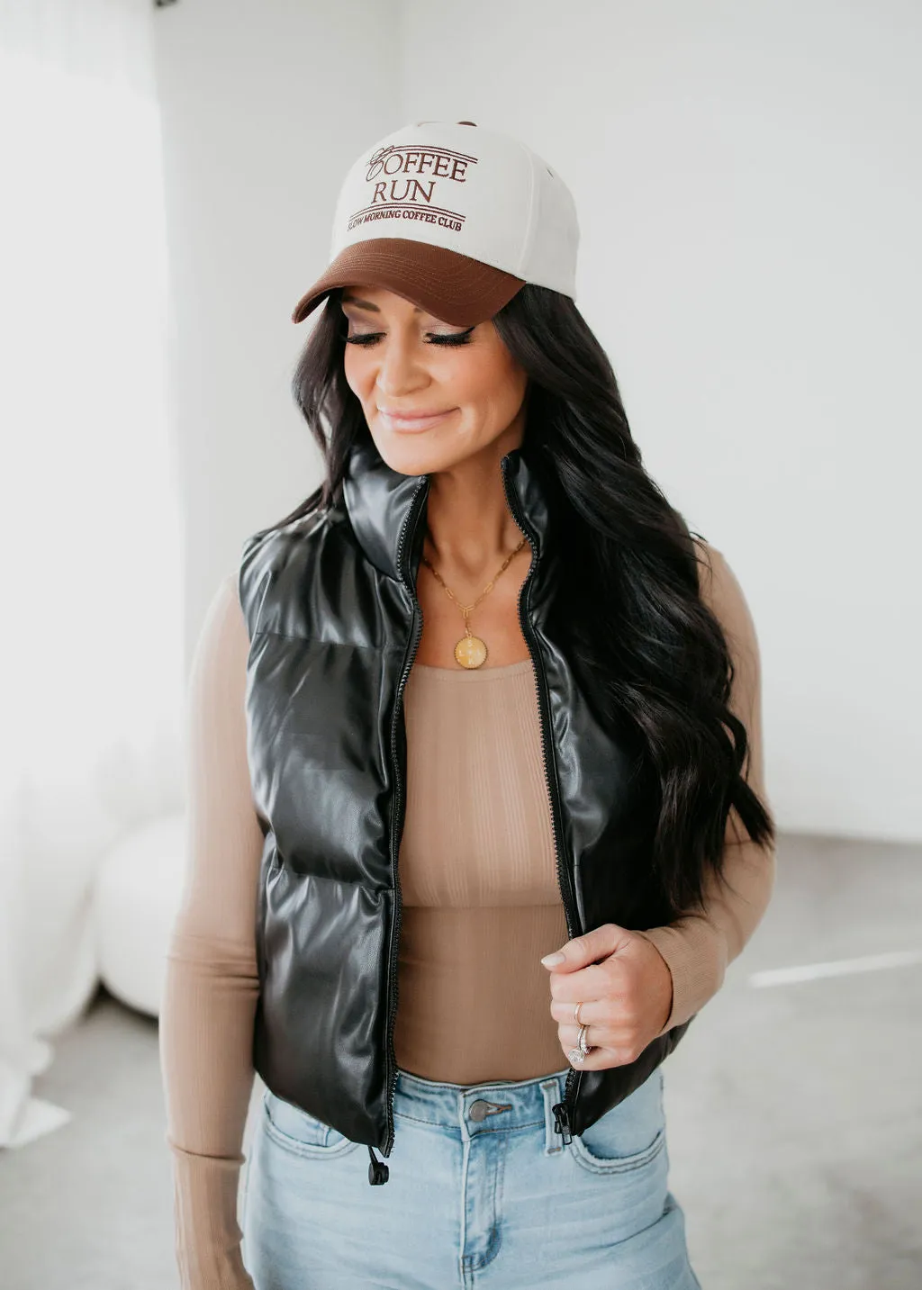 Evia Faux Leather Vest