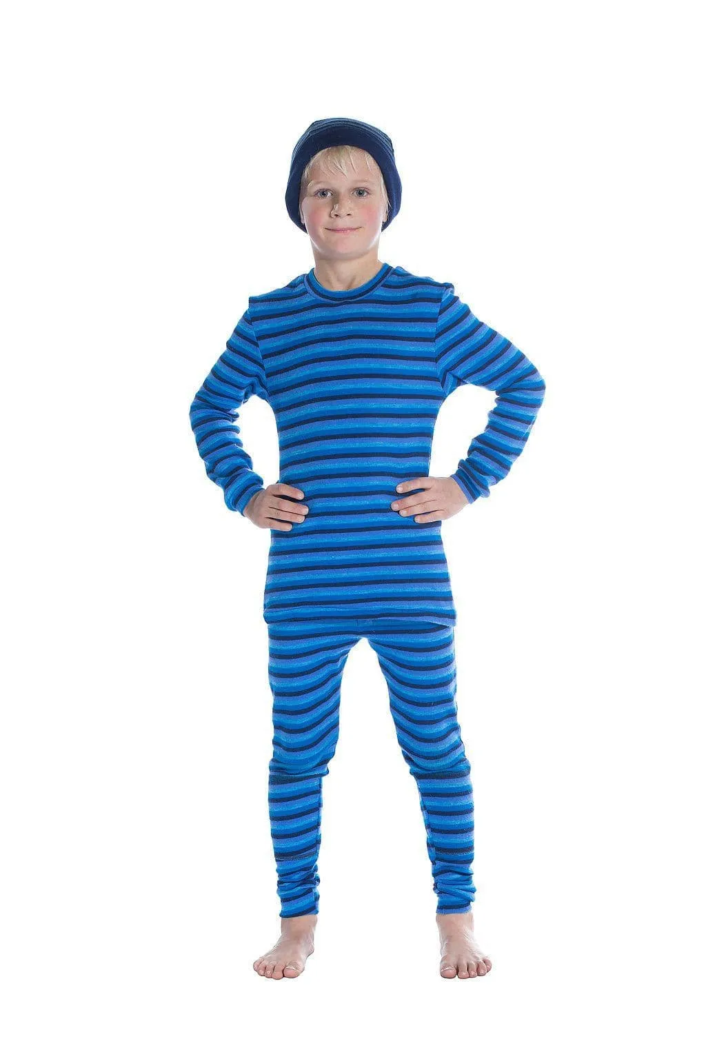 Glacier Blue - Thermal Pants with Double Knee Style