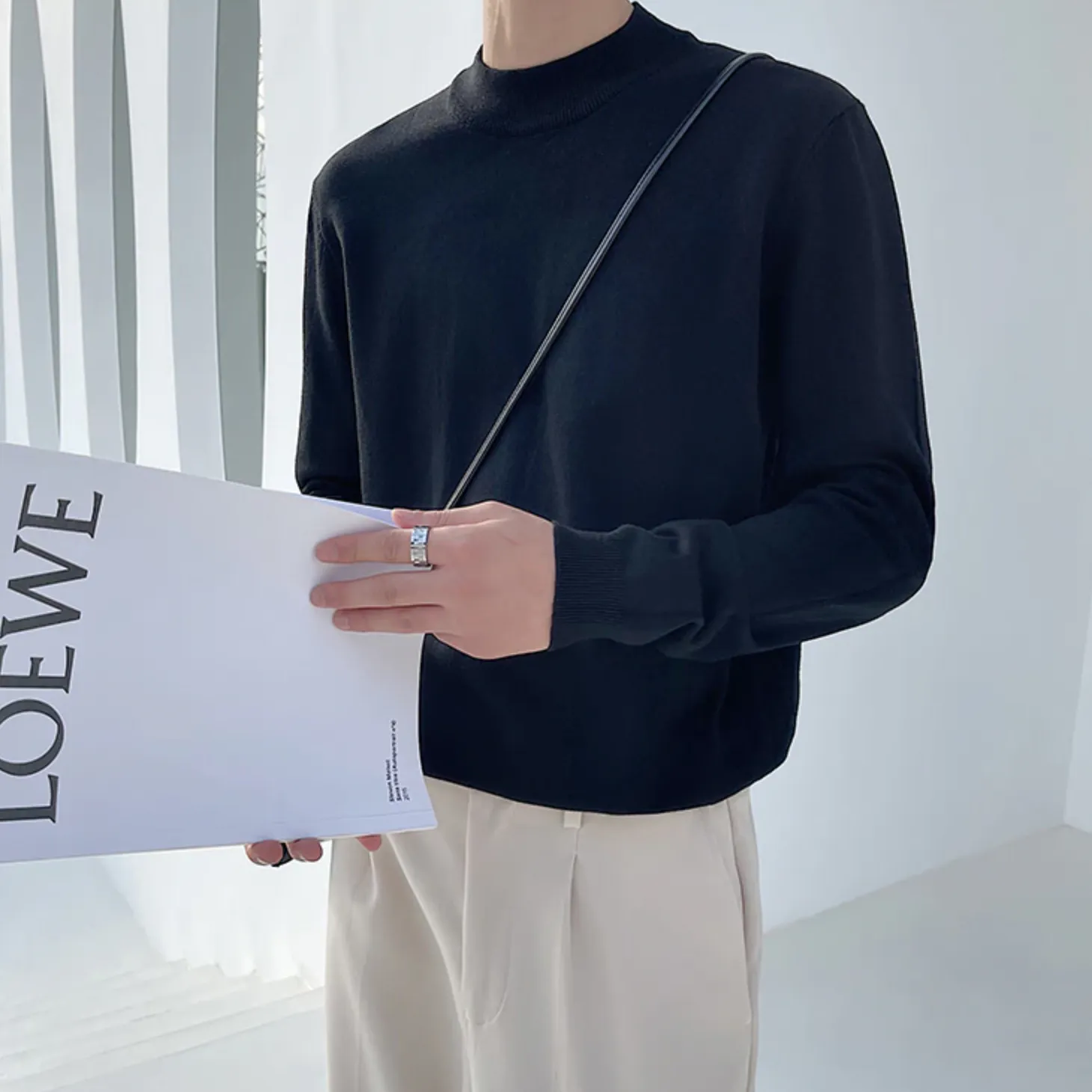 [Korean Style] 8 Colors Mock Neck Wool Sweaters