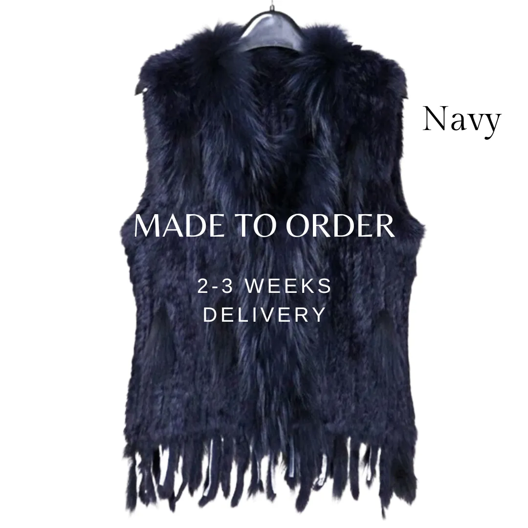 NEW rabbit fur jacket, choice of colours, made to order!