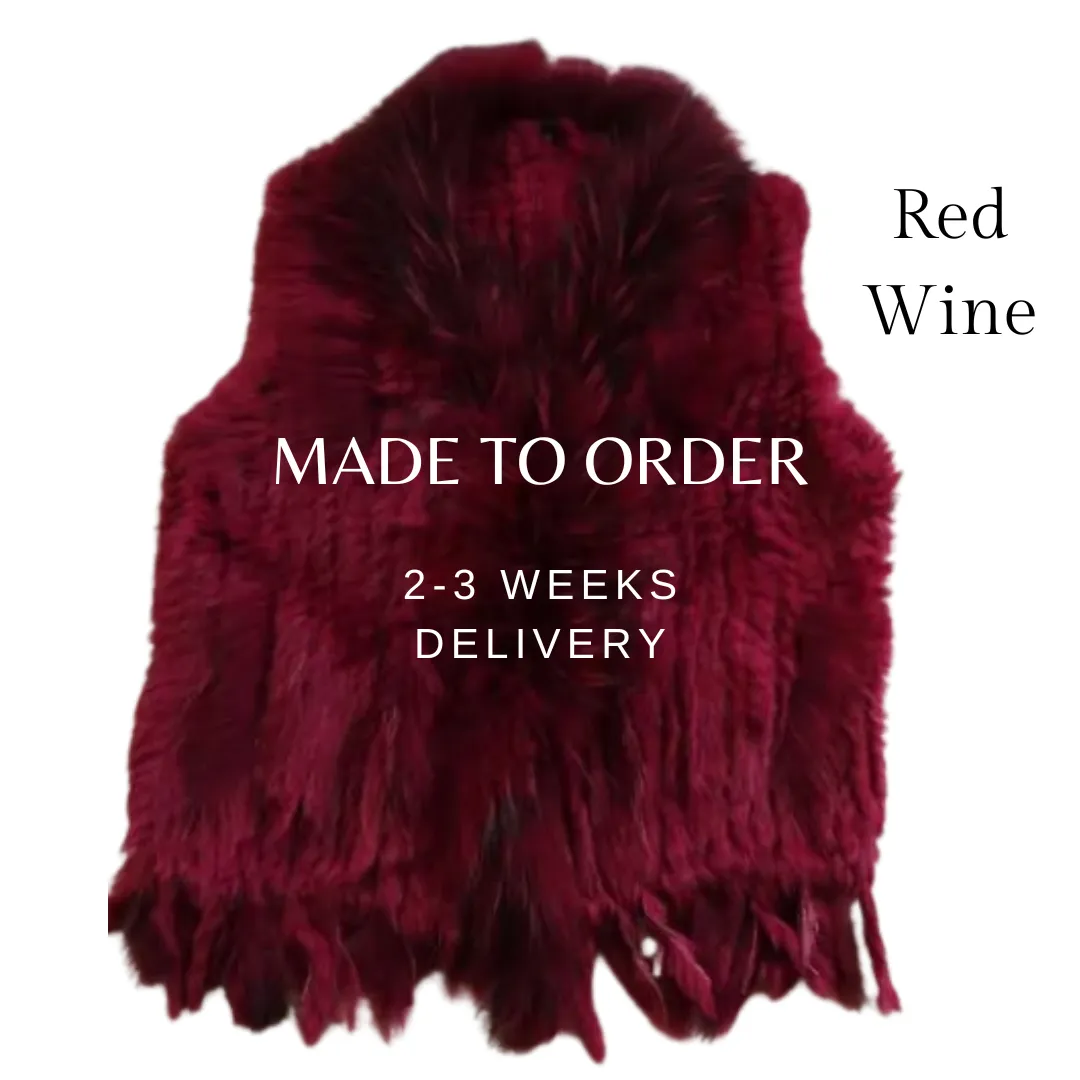 NEW rabbit fur jacket, choice of colours, made to order!