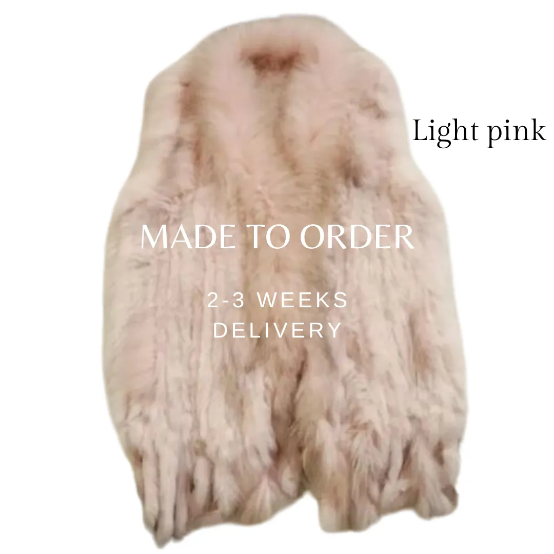 NEW rabbit fur jacket, choice of colours, made to order!