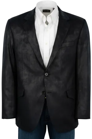 Pinto Ranch Black Leather Micro Fiber Sport Coat