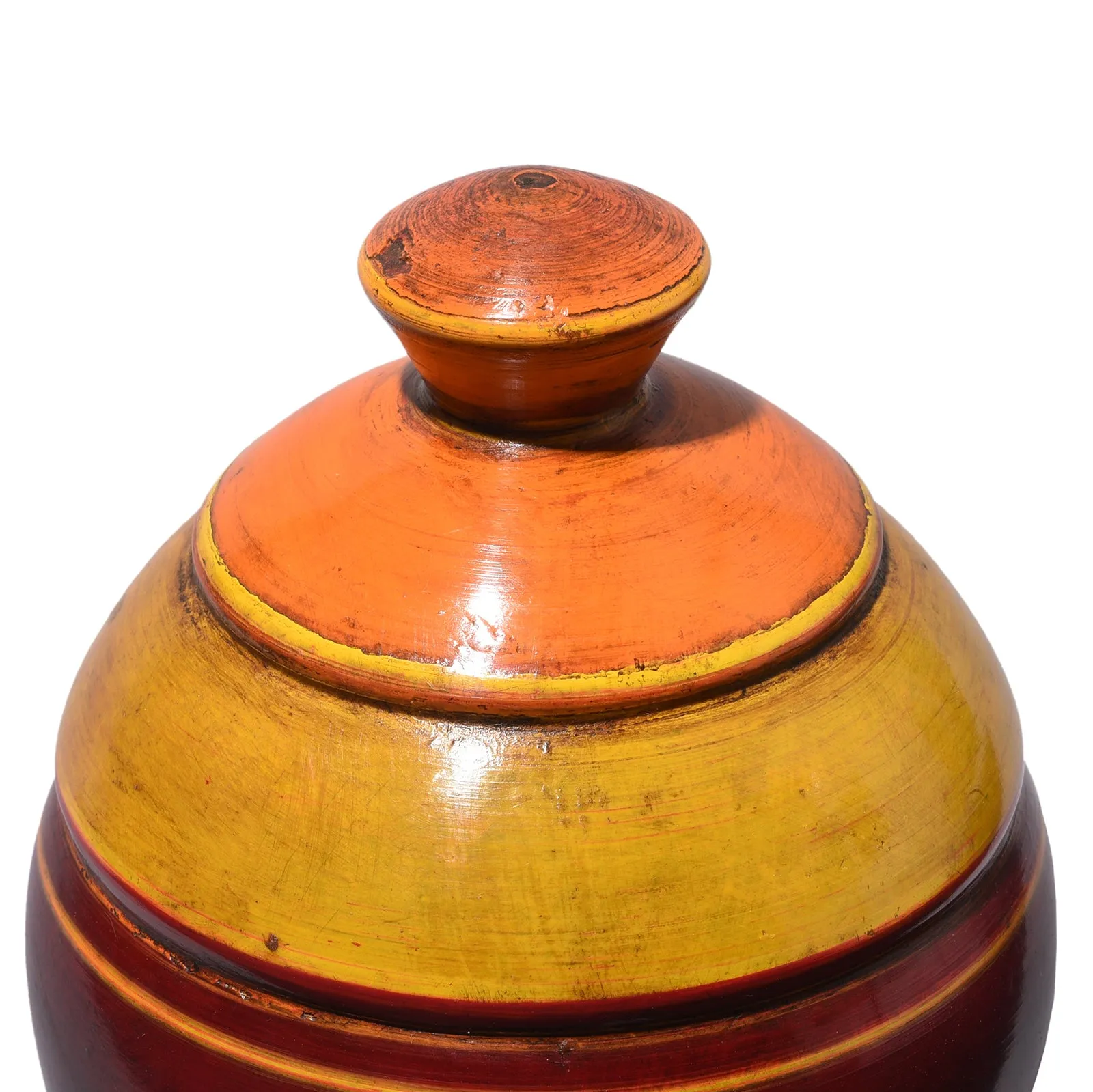 Reproduction Lacquer Pot From Rajasthan